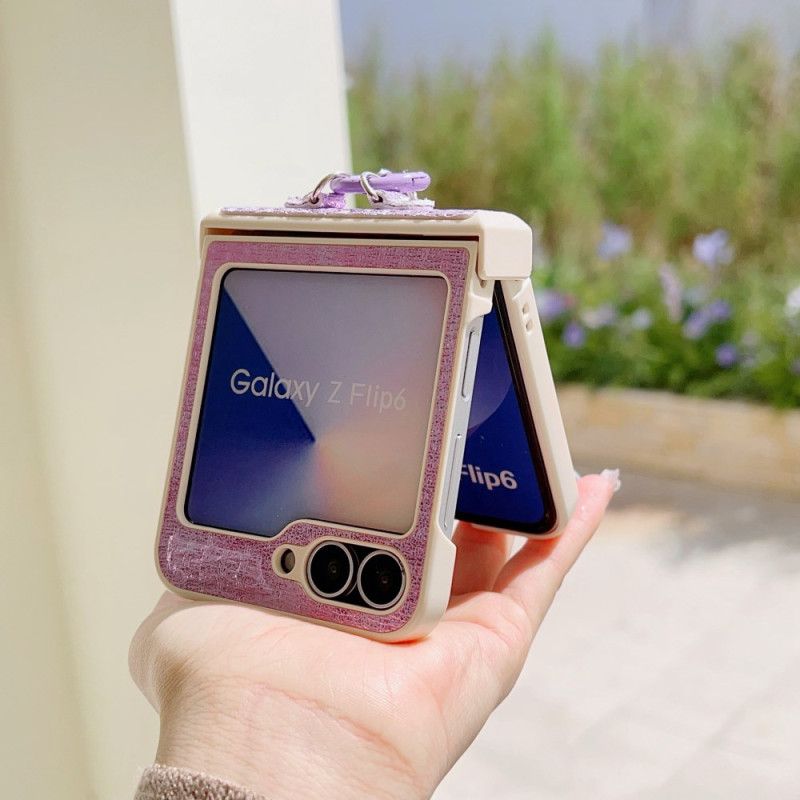 Cover Samsung Galaxy Z Flip 7 Fe Håndledsrem I Kunstlæder Og Smart Design