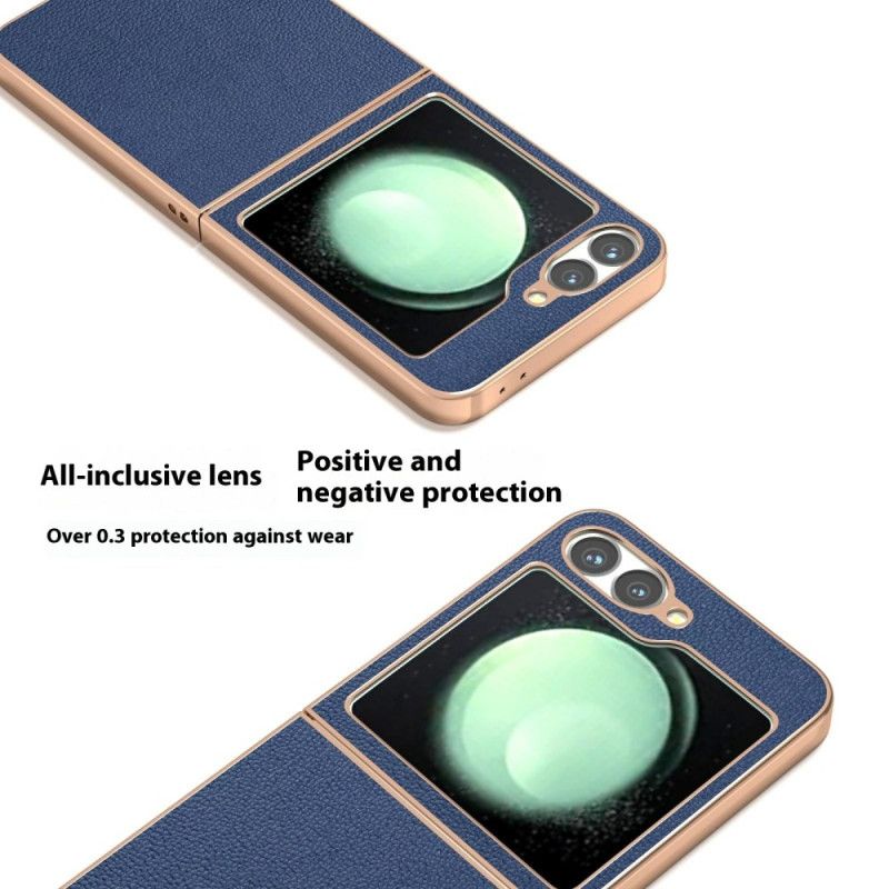 Cover Samsung Galaxy Z Flip 7 Fe Klassisk Abeel-læder