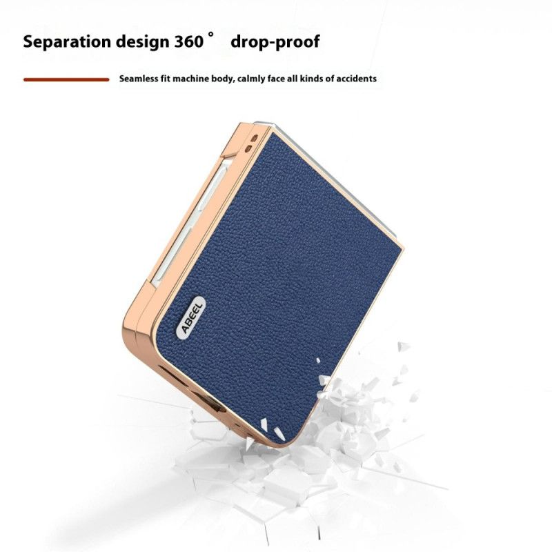 Cover Samsung Galaxy Z Flip 7 Fe Klassisk Abeel-læder