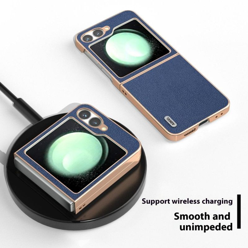 Cover Samsung Galaxy Z Flip 7 Fe Klassisk Abeel-læder