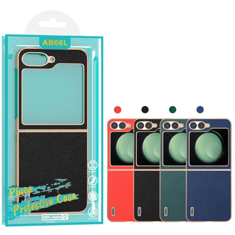 Cover Samsung Galaxy Z Flip 7 Fe Klassisk Abeel-læder