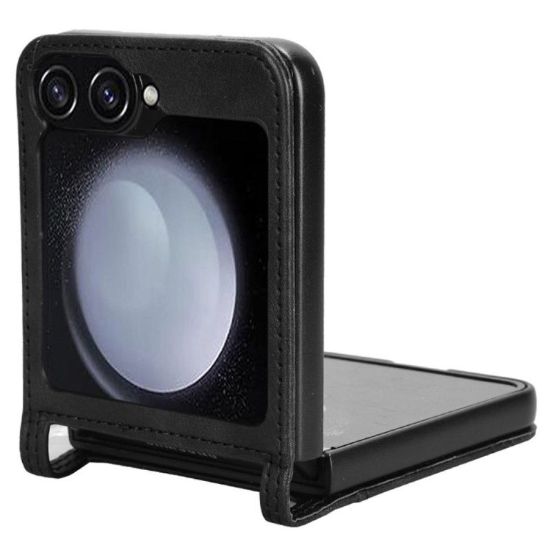 Cover Samsung Galaxy Z Flip 7 Fe Kortholder I Retro-læderstil