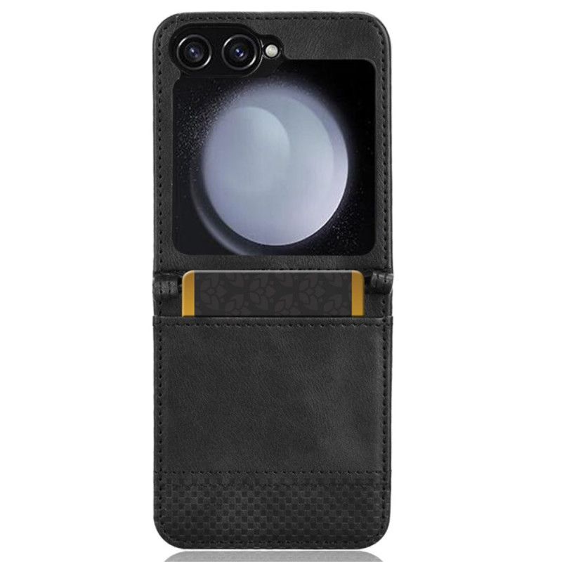 Cover Samsung Galaxy Z Flip 7 Fe Kortholder I Retro-læderstil