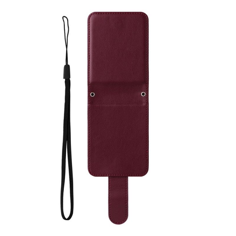 Cover Samsung Galaxy Z Flip 7 Fe Kortholder Med Lædereffekt