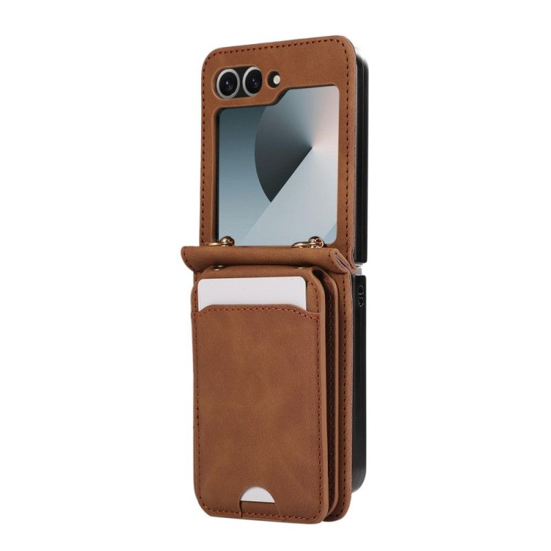 Cover Samsung Galaxy Z Flip 7 Fe Kortholder Og Skulderrem