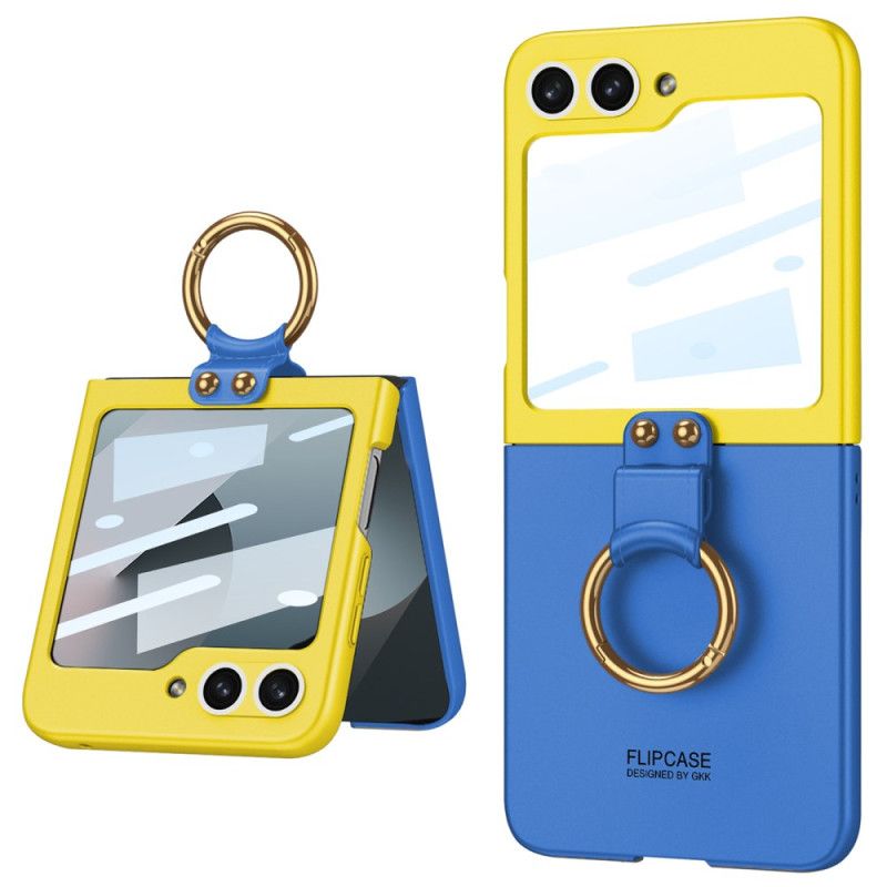 Cover Samsung Galaxy Z Flip 7 Fe Magnetisk Hængselbeskytter Og Tofarvet Stativ