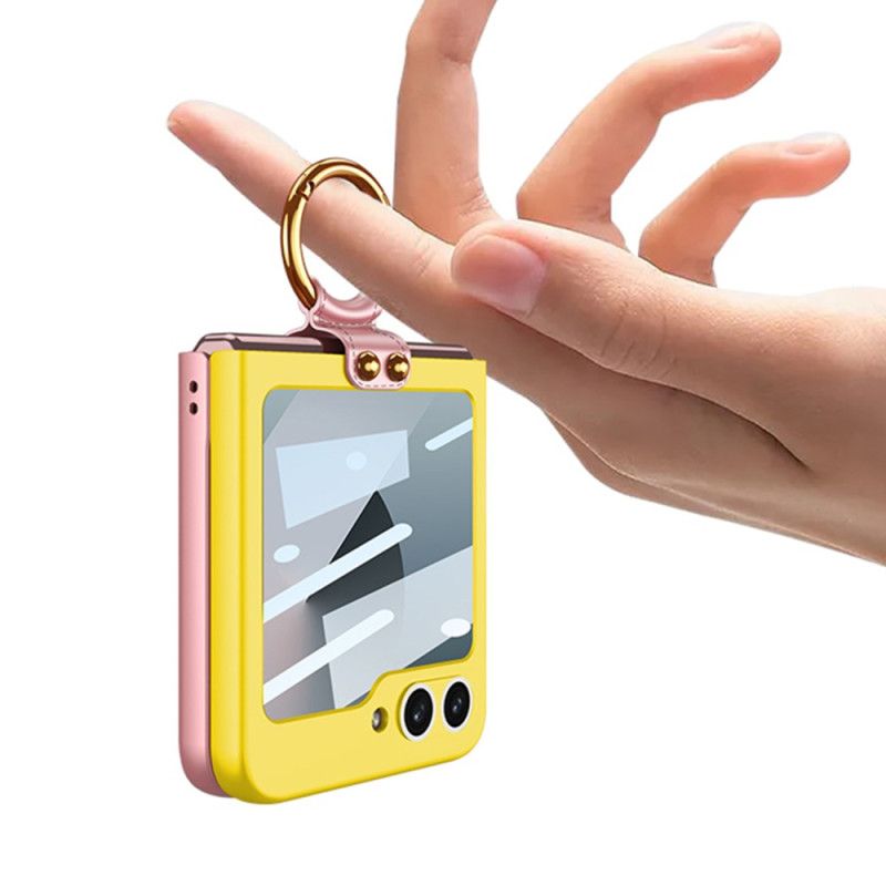 Cover Samsung Galaxy Z Flip 7 Fe Magnetisk Hængselbeskytter Og Tofarvet Stativ