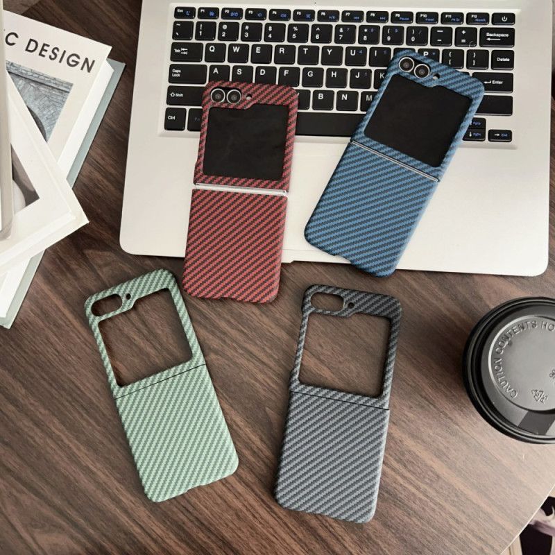 Cover Samsung Galaxy Z Flip 7 Fe Magnetisk Kulfibertekstur