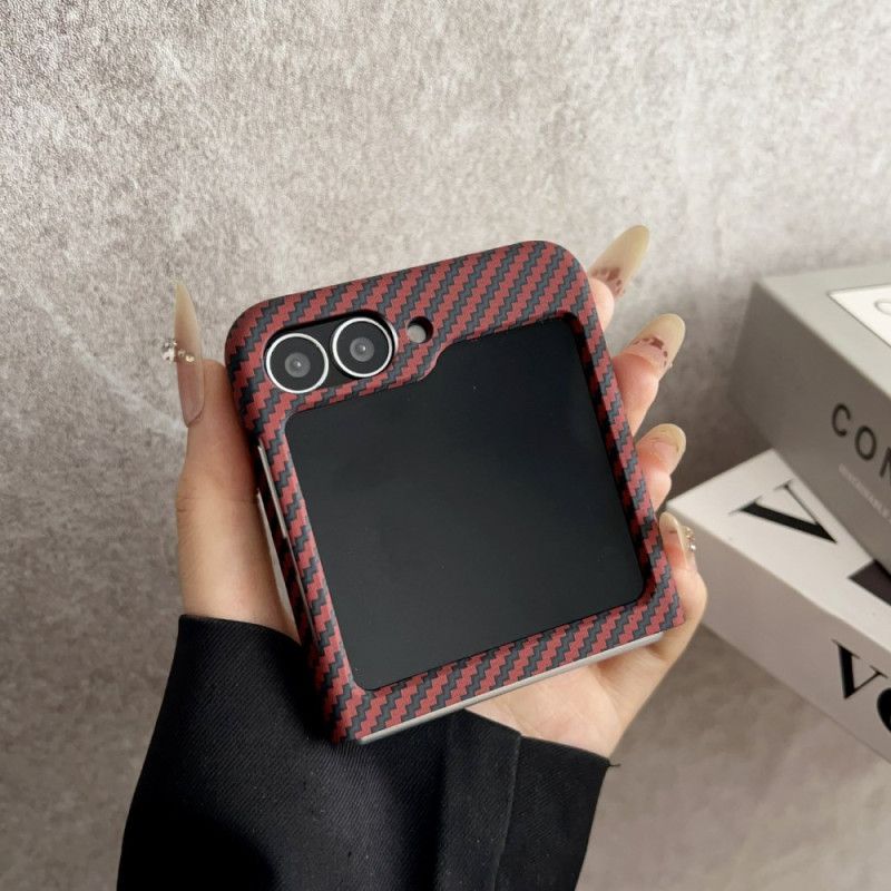 Cover Samsung Galaxy Z Flip 7 Fe Magnetisk Kulfibertekstur