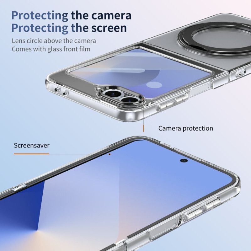 Cover Samsung Galaxy Z Flip 7 Fe Magnetisk Stativ Og Hd-skærmbeskytter