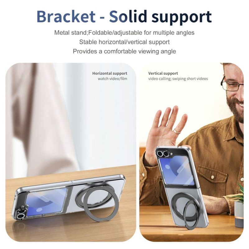 Cover Samsung Galaxy Z Flip 7 Fe Magnetisk Stativ Og Hd-skærmbeskytter