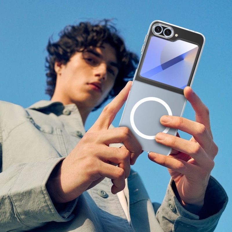 Cover Samsung Galaxy Z Flip 7 Fe Magsafe-kompatibel Gennemsigtig Med Skærmbeskytter
