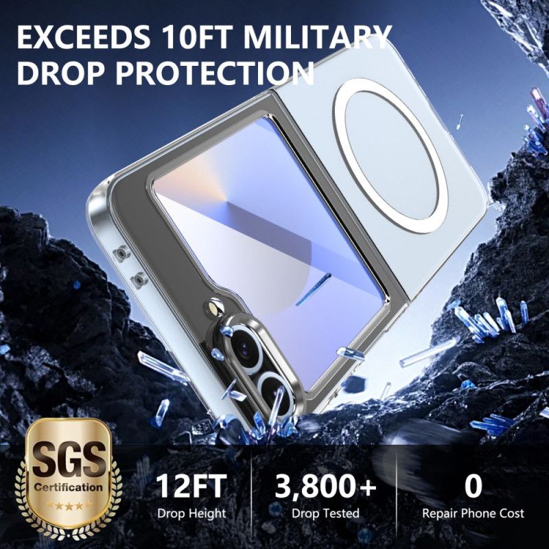 Cover Samsung Galaxy Z Flip 7 Fe Magsafe-kompatibel Gennemsigtig Med Skærmbeskytter