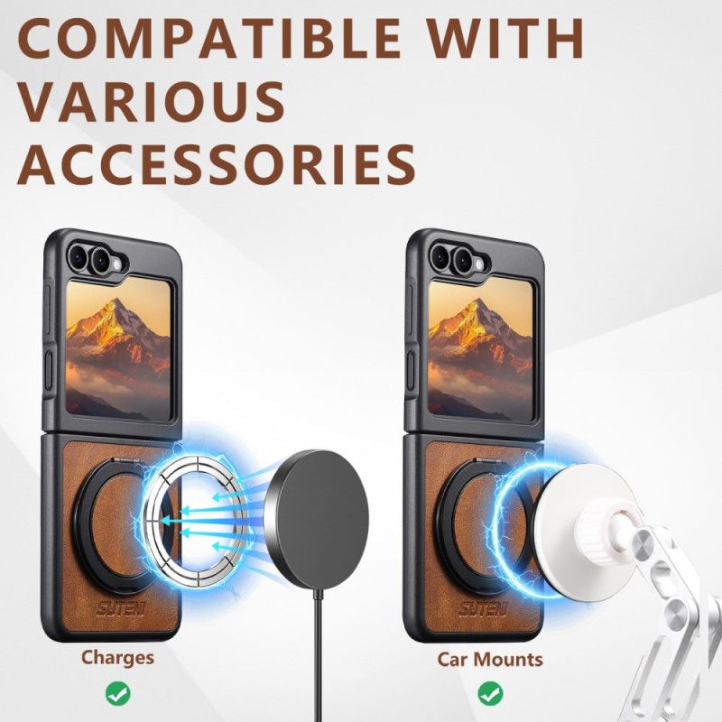 Cover Samsung Galaxy Z Flip 7 Fe Magsafe-kompatibel Med Suteni Ringholder