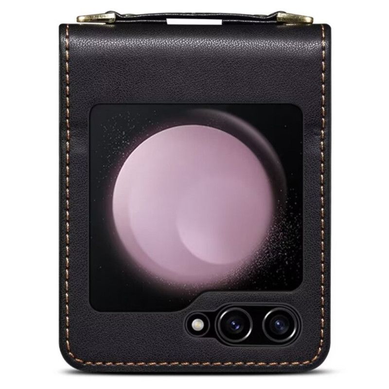 Cover Samsung Galaxy Z Flip 7 Fe Quiltet Kortholder Og Skulderrem