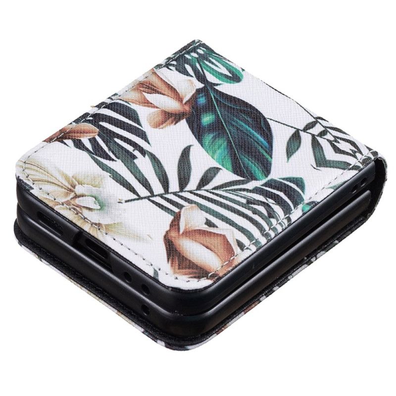 Cover Samsung Galaxy Z Flip 7 Fe Telefon Etui Blad Og Blomster