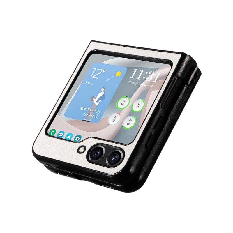 Cover Samsung Galaxy Z Flip 7 Fe Telefon Etui Diskret Læderstil