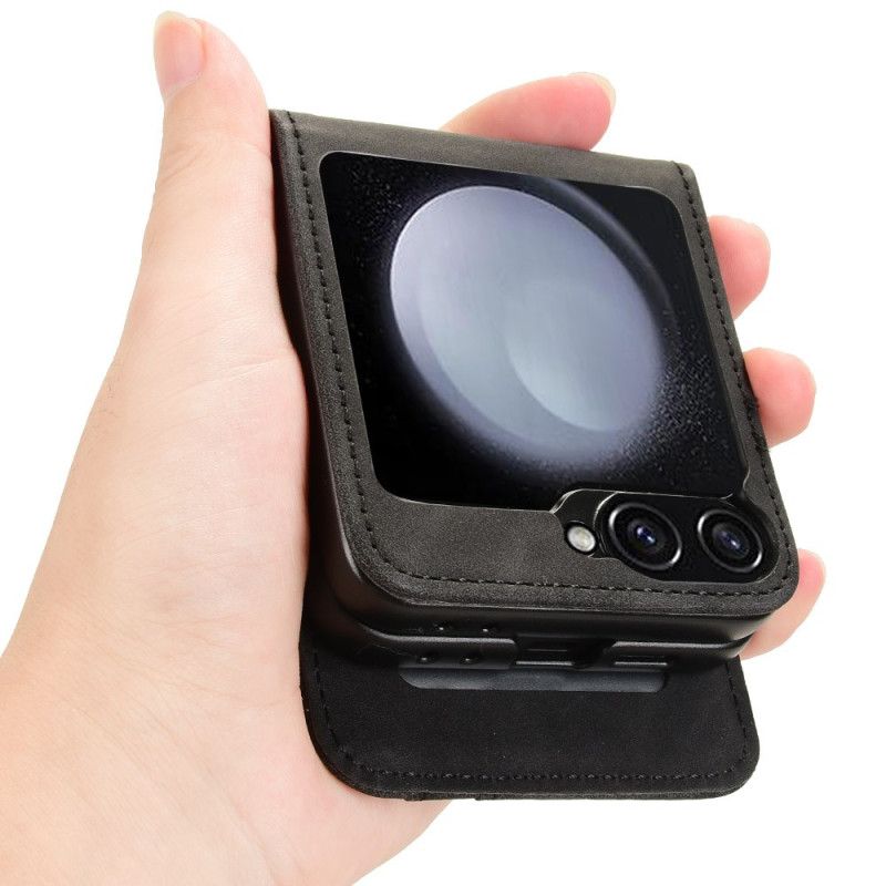 Cover Samsung Galaxy Z Flip 7 Fe Telefon Etui Kortholder I Læderstil