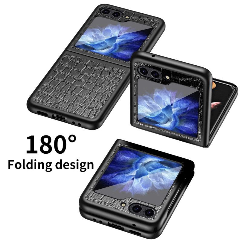 Cover Samsung Galaxy Z Flip 7 Fe Telefon Etui Krokodilletekstur