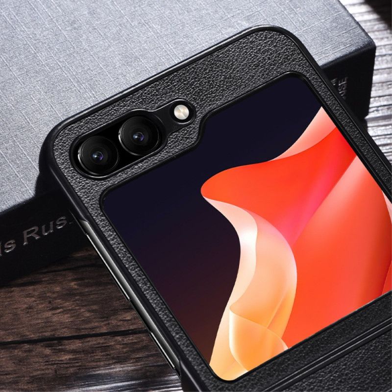 Cover Samsung Galaxy Z Flip 7 Fe Telefon Etui Lædereffekt Magsafe-kompatibel