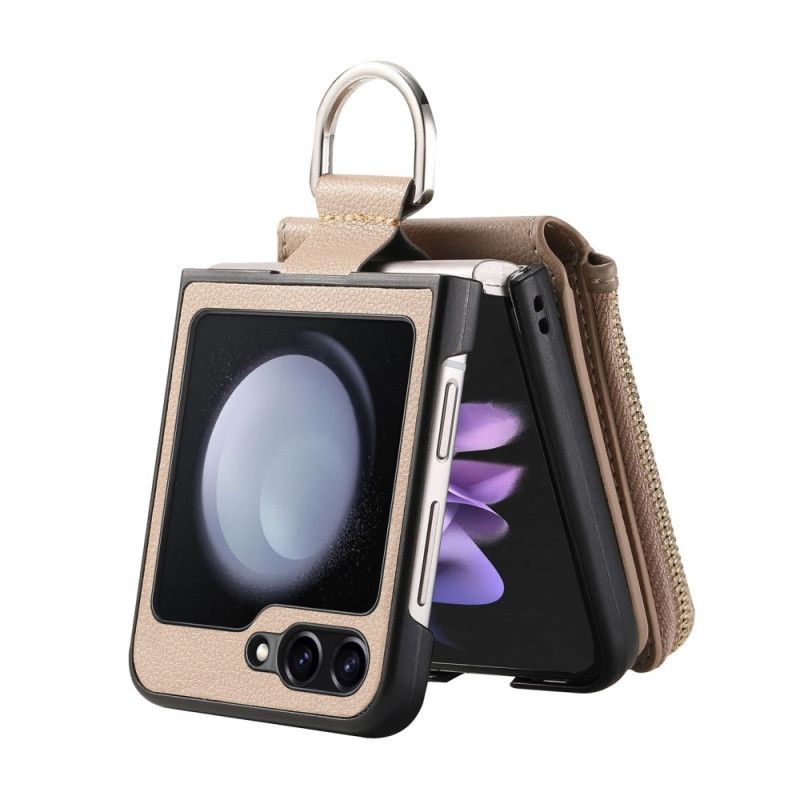 Cover Samsung Galaxy Z Flip 7 Fe Telefon Etui Lynlåslomme Og Ringholder