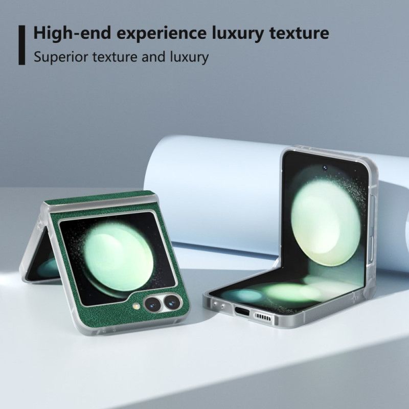 Cover Samsung Galaxy Z Flip 7 Fe Telefon Etui Mat Lædereffekt