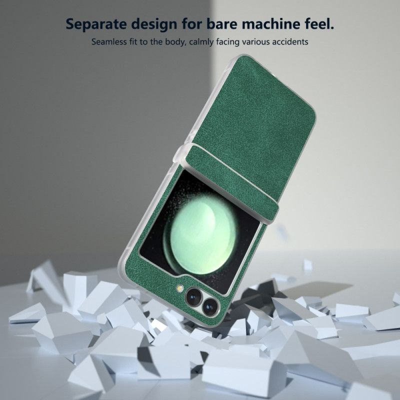 Cover Samsung Galaxy Z Flip 7 Fe Telefon Etui Mat Lædereffekt