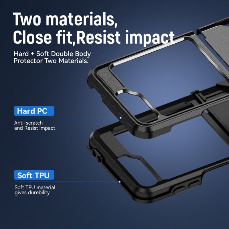Cover Samsung Galaxy Z Flip 7 Fe Telefon Etui Robust Med Ringstativ
