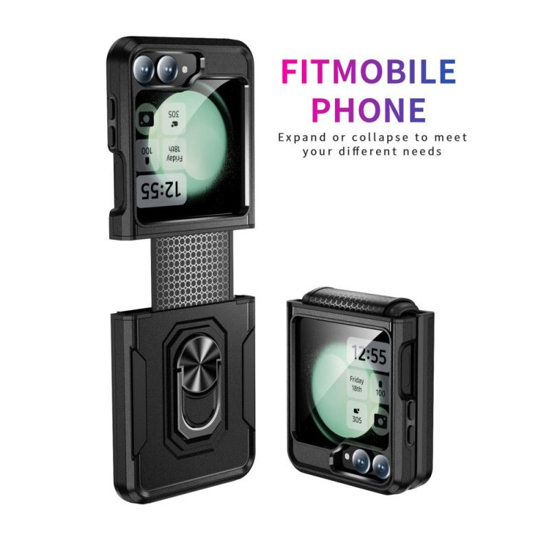 Cover Samsung Galaxy Z Flip 7 Fe Telefon Etui Robust Med Ringstativ