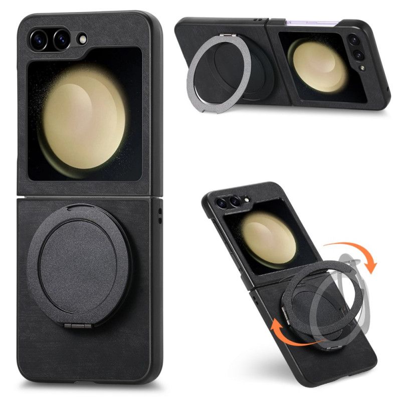 Cover Samsung Galaxy Z Flip 7 Fe Telefon Etui Ruskindseffekt Med Roterende Stativ