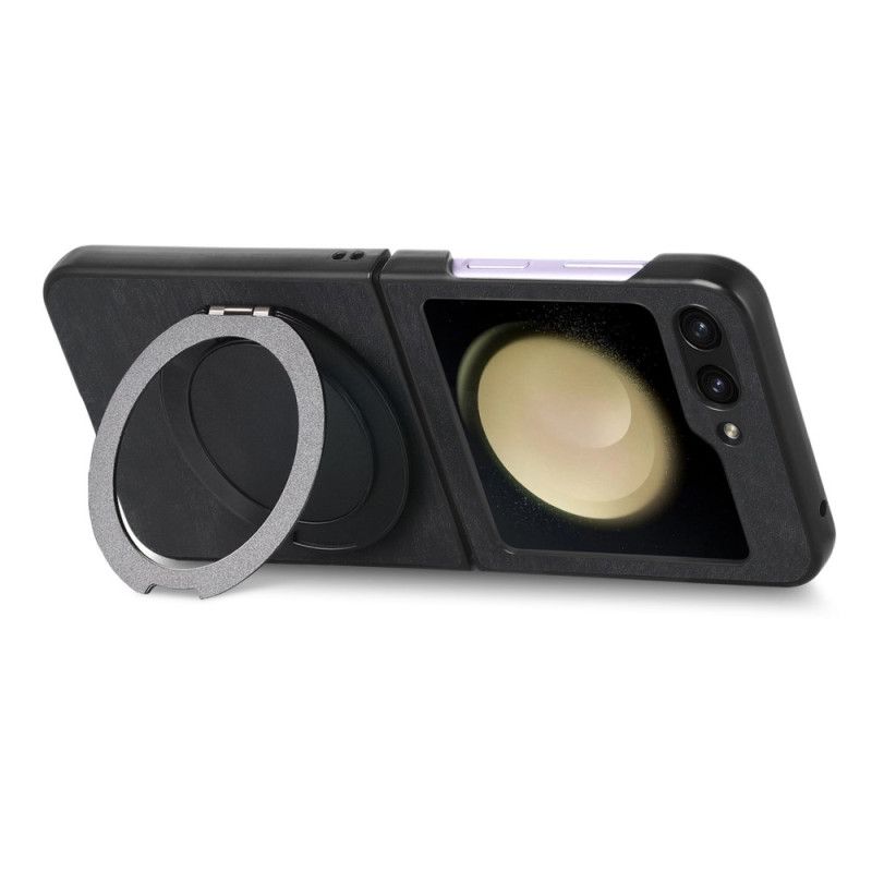 Cover Samsung Galaxy Z Flip 7 Fe Telefon Etui Ruskindseffekt Med Roterende Stativ