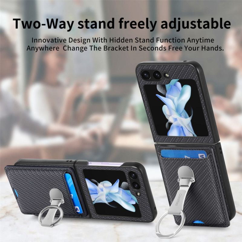 Cover Samsung Galaxy Z Flip 7 Fe Telefon Etui Sammenklappelig Stativ Og Kortholder