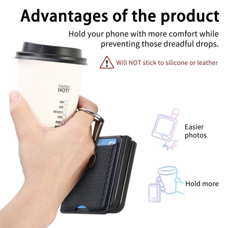 Cover Samsung Galaxy Z Flip 7 Fe Telefon Etui Sammenklappelig Stativ Og Kortholder