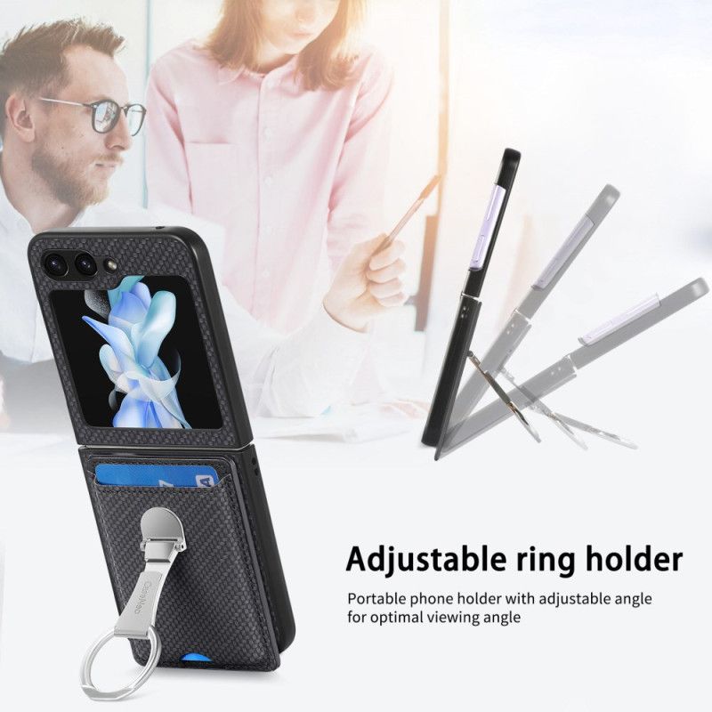 Cover Samsung Galaxy Z Flip 7 Fe Telefon Etui Sammenklappelig Stativ Og Kortholder