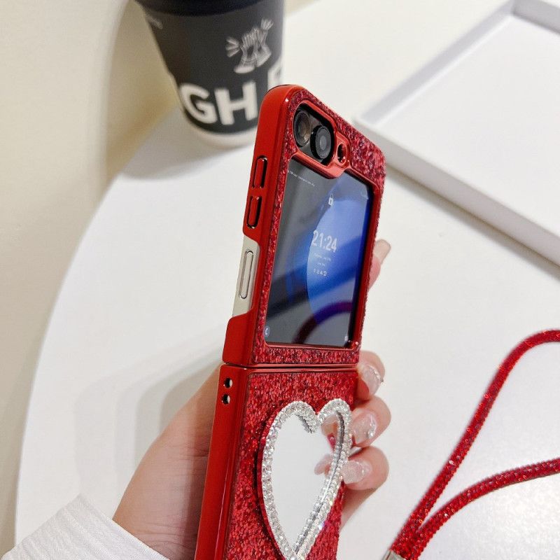 Cover Samsung Galaxy Z Flip 7 Fe Telefon Etui Spejl Og Rem