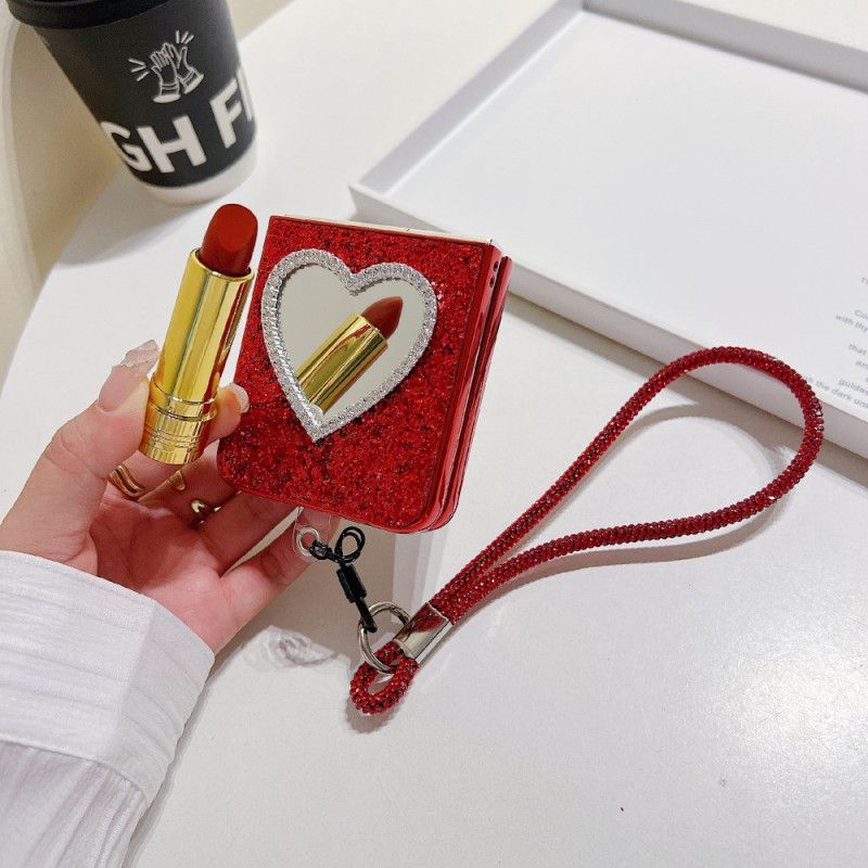 Cover Samsung Galaxy Z Flip 7 Fe Telefon Etui Spejl Og Rem