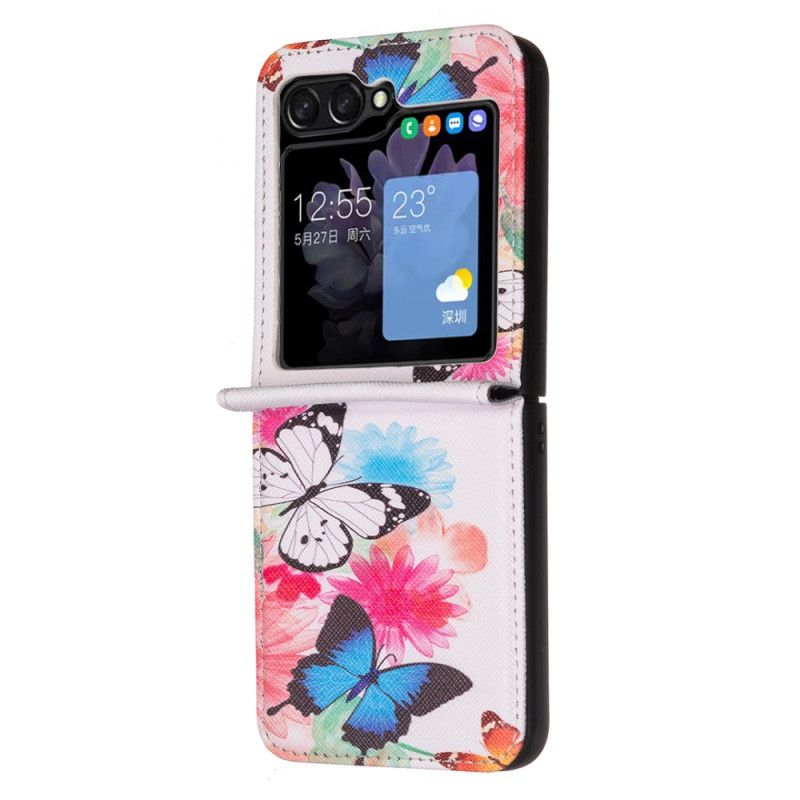 Cover Samsung Galaxy Z Flip 7 Fe Telefon Etui To Sommerfugle