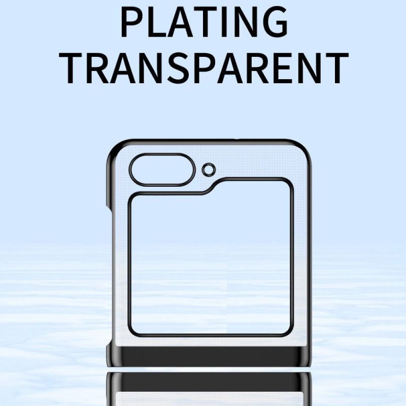 Cover Samsung Galaxy Z Flip 7 Fe Transparent Design Og Metallisk Effekt