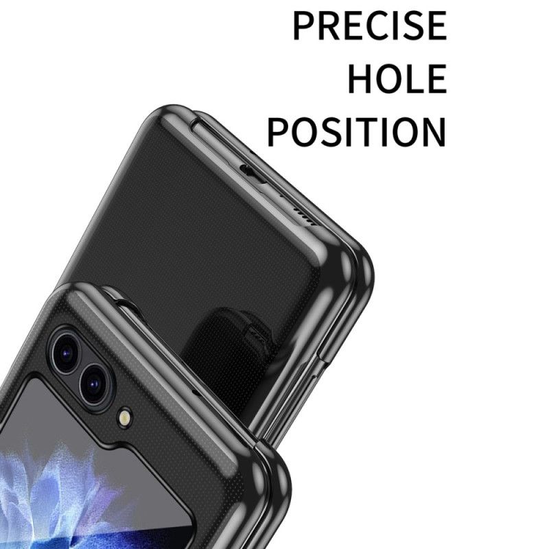 Cover Samsung Galaxy Z Flip 7 Fe Transparent Design Og Metallisk Effekt