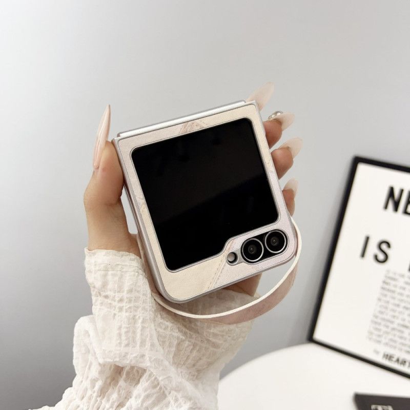 Cover Til Samsung Galaxy Z Flip 7 Fe Diamantmønster Med Rem