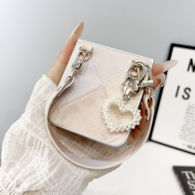 Cover Til Samsung Galaxy Z Flip 7 Fe Diamantmønster Med Rem