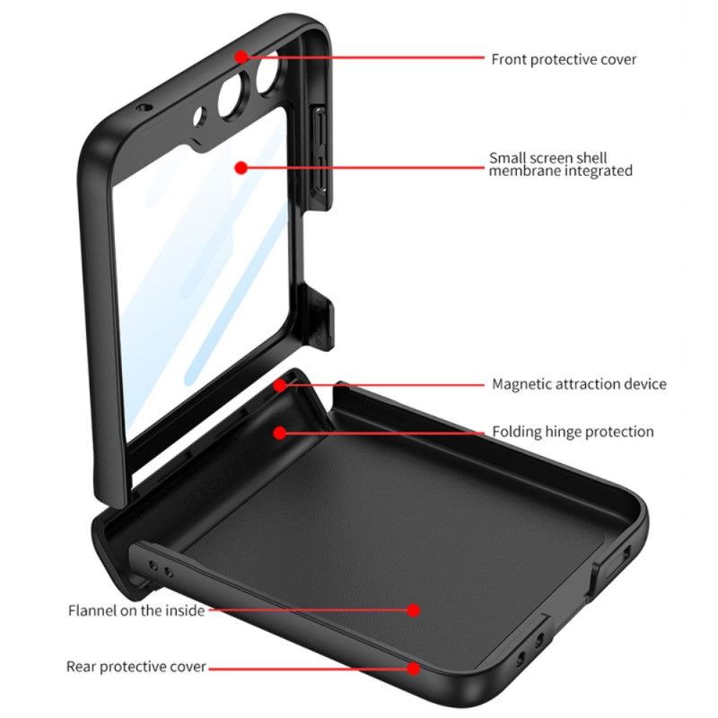 Cover Til Samsung Galaxy Z Flip 7 Fe Gkk Magnetisk Hængsel Og Lille Skærmbeskytter