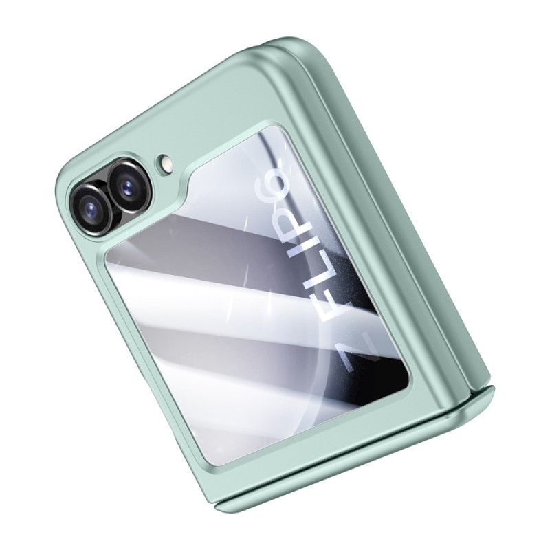 Cover Til Samsung Galaxy Z Flip 7 Fe Hærdet Glashængselbeskytter Og Skærmbeskytter På Bagsiden