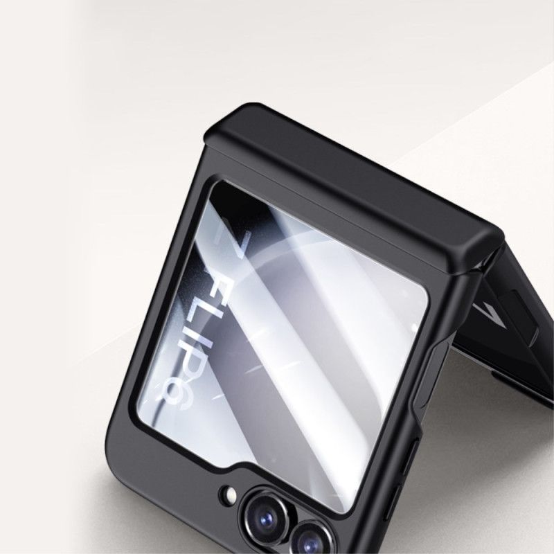 Cover Til Samsung Galaxy Z Flip 7 Fe Hærdet Glashængselbeskytter Og Skærmbeskytter På Bagsiden