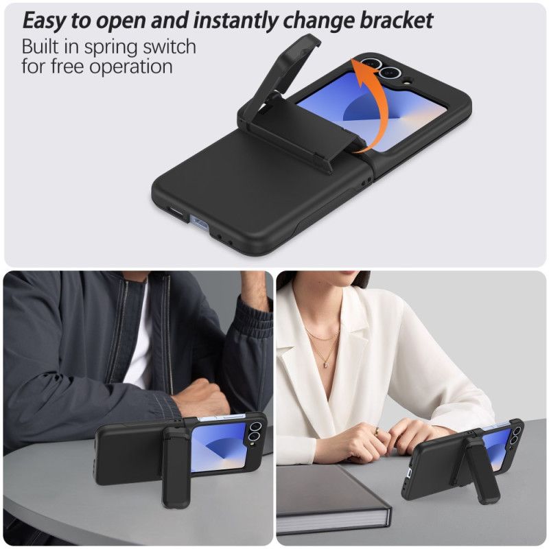 Cover Til Samsung Galaxy Z Flip 7 Fe Indbygget Stativ Og Kortholder