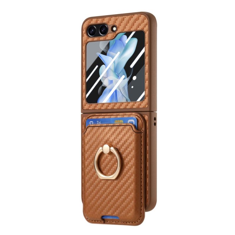 Cover Til Samsung Galaxy Z Flip 7 Fe Kortholder I Kulfiber