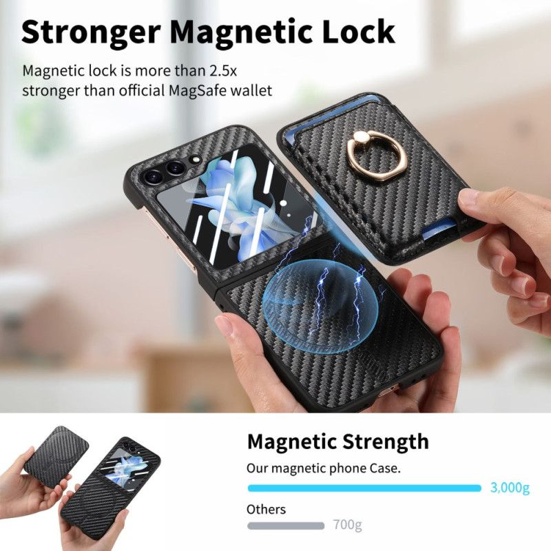 Cover Til Samsung Galaxy Z Flip 7 Fe Kortholder I Kulfiber