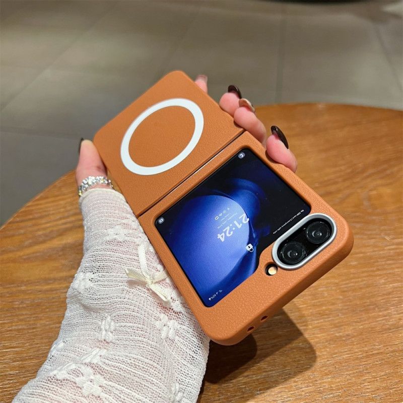 Cover Til Samsung Galaxy Z Flip 7 Fe Lædertekstur