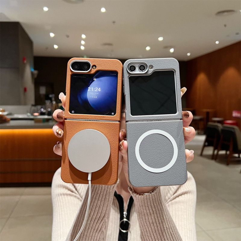 Cover Til Samsung Galaxy Z Flip 7 Fe Lædertekstur