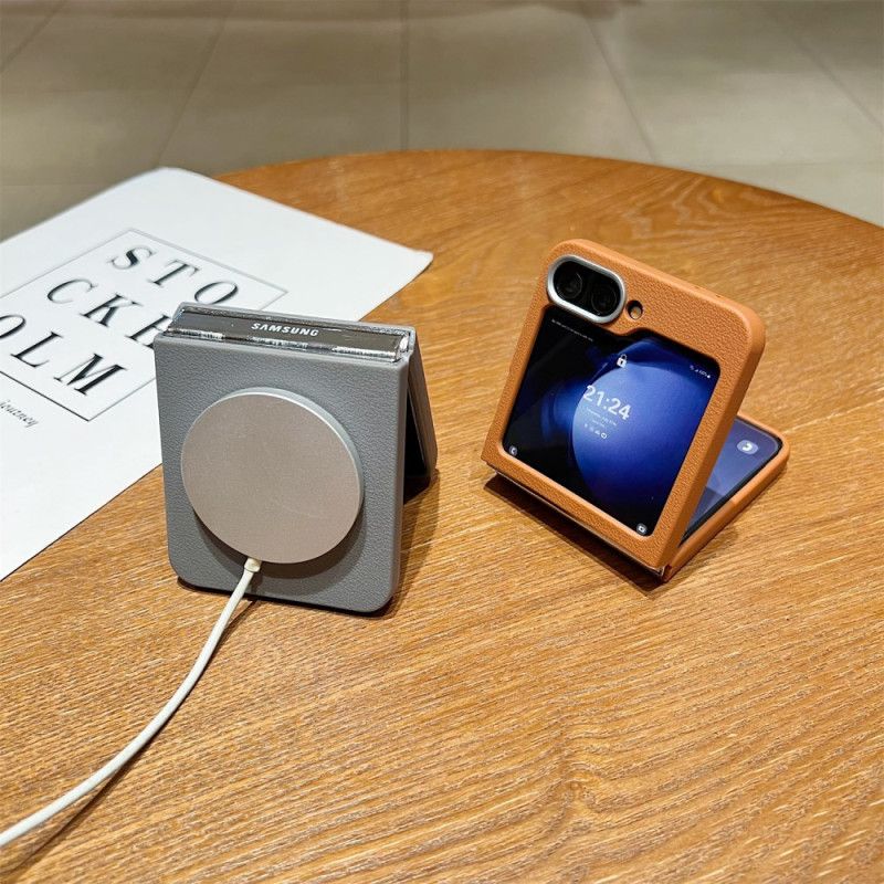 Cover Til Samsung Galaxy Z Flip 7 Fe Lædertekstur